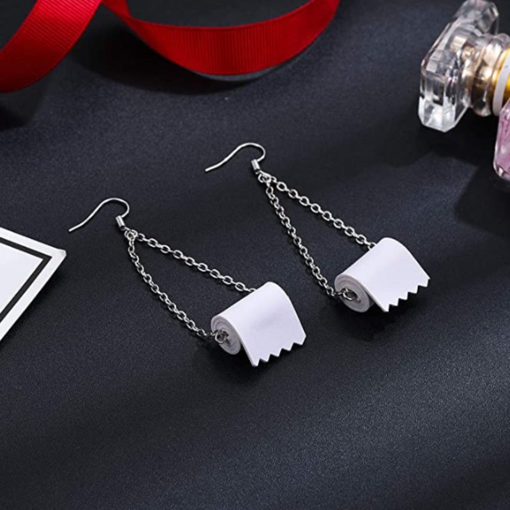 Toilet Paper Earrings for Women